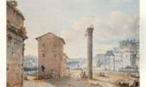 Vue Du Forum A Rome by Victor-Jean Nicolle
