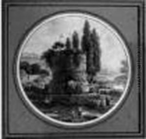  Quatre Medaillons : Vues D'italie  by Victor-Jean Nicolle