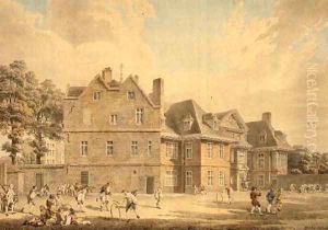 The Old Manor House, Marylebone, as a School, 1791 by Michael Angelo Rooker