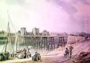 Newport on the Usk by Michael Angelo Rooker