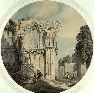 Glastonbury Abbey by Michael Angelo Rooker