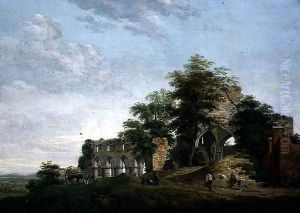 Ruins of Buildwas Abbey, 1770 by Michael Angelo Rooker