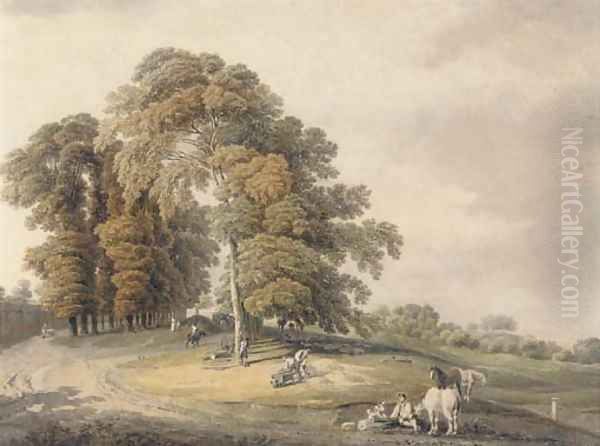 Woodcutters at Harrow-on-the-Hill - view 1