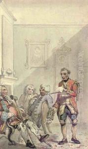 An illustration to 'The Life of Tristram Shandy' Trim reading the Sermon