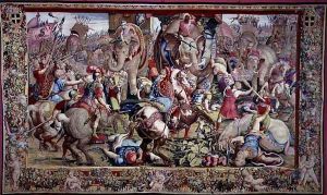 The Battle of Zama, by Giulio Romano 1492-1546 by Giulio Romano (Orbetto)