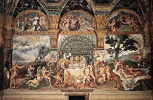 Banquet of Cupid and Psyche 1527-30 by Giulio Romano (Orbetto)