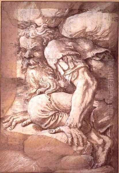 Giant, sketch for the fresco of the Fall of the Giants, Palazzo del Te, Mantua, 1531-32 - view 1