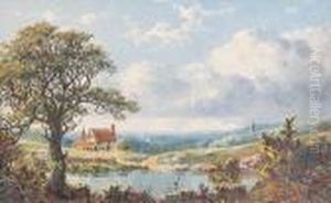 Rustic Cottage; Swans On A River