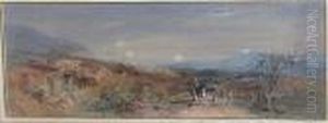 Horse And Cart In A Rural Landscape Horse And Cart In A Rural Landscape