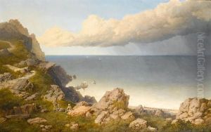 Pen Maen Mawr, Anglesey In The Distance by Edmund John Niemann