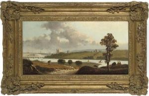 A View Down The River, Traditionally Identified As Rochester by Edmund John Niemann