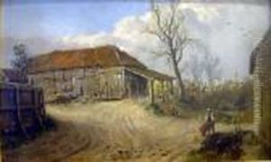 Black Horse Stables At Sidcup Signed, Inscribed And Dated 1867 10 X 18in Black Horse Stables At Sidcup Signed, Inscribed And Dated 1867 10 X 18in