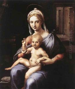 Madonna and Child 1522-23 by Giulio Romano (Orbetto)