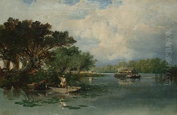 'streatley' - Barges On The Thames. - view 1