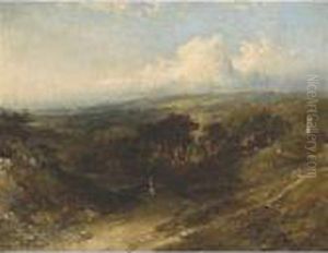 Traveller On A Mountain Roadway