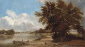 Figures In A River Landscape Figures In A River Landscape