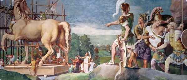 The Construction of the Wooden Horse of Troy - view 1