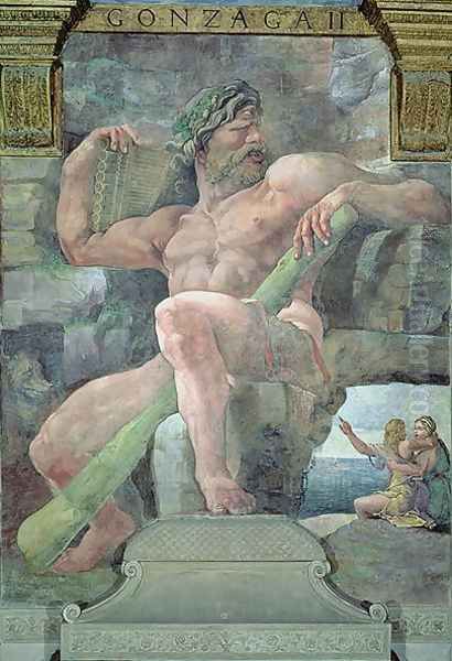 The giant Polyphemus with Galatea and the herdsman Acis, from the Sala di Amore e Psiche, 1528 - view 1
