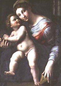 Madonna and Child, c.1530-40 by Giulio Romano (Orbetto)