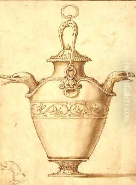 Jug with handle and two spouts - view 1