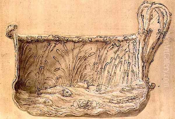 Vase with Fishes and Rushes - view 1