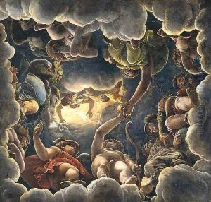 Vaulted ceiling (detail) 3 by Giulio Romano (Orbetto)