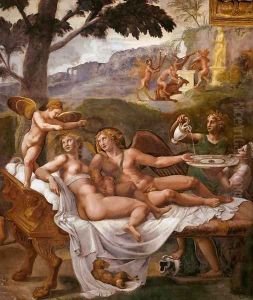 Cupid and Psyche by Giulio Romano (Orbetto)