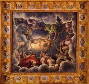 Vaulted ceiling (detail) 2 by Giulio Romano (Orbetto)