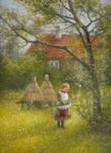 Lillan I Tradgarden - Motiv Fran Skane by Severin Nilson