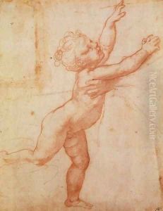 Nude Child with Open Arms by Giulio Romano (Orbetto)