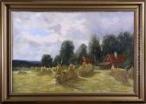 Landskap Med Hohassjor, Signerad Severin Nilsson by Severin Nilson