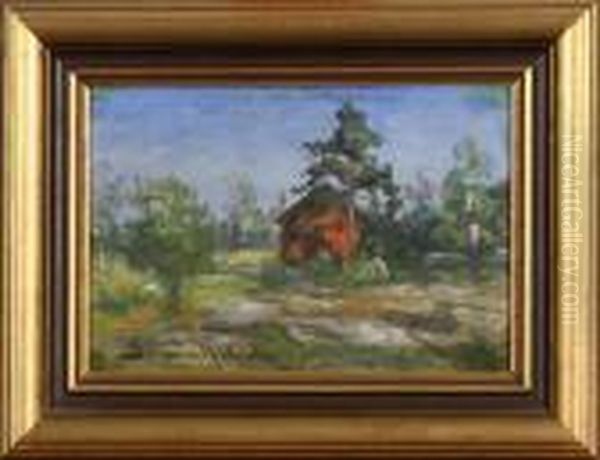Skogslandskap Med Stuga - view 1