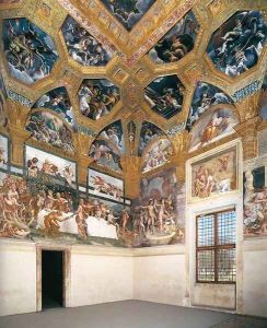 View of the Sala di Psyche (north and east walls)