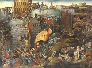 The Capture of Carthagena by Giulio Romano (Orbetto)