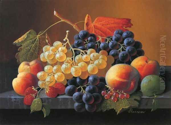 Still Life of Fruit on a Marble Tabletop - view 1