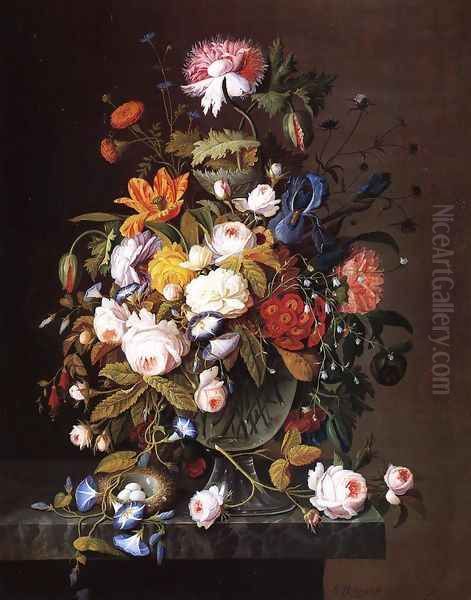 Floral Still Life with Bird's Nest - view 1