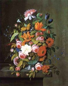 Summer Flowers in a Glass Bowl