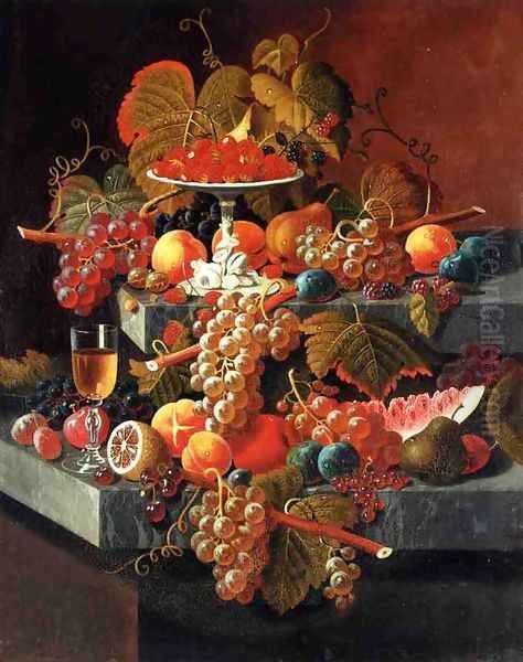 Fruit Composition with Tazza of Strawberries - view 1