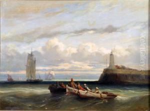 La Rade De Brest by Jules Achille-Noel