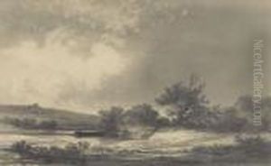 Flusslandschaft Mit Kahn by Jules Achille-Noel