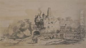 Continental Town Scenes by Jules Achille-Noel