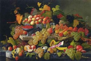 Still Life with Fruit XIV by Severin Roesen
