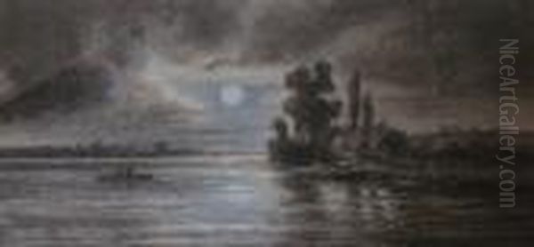 Effet De Lune Sur L'etang - view 1