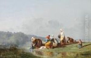 Lavandieres by Jules Achille-Noel