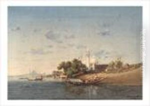 Constantinople, Barque Sur Le Bosphore