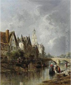 The Washerwomen by Jules Achille-Noel