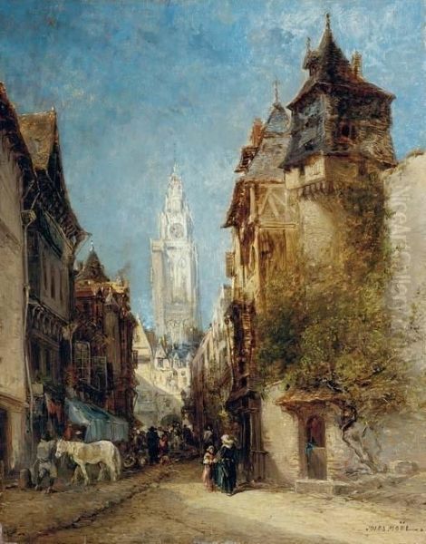 A French Market Town - view 1