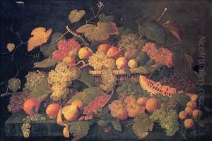 Still Life: An Abundance of Fruit by Severin Roesen