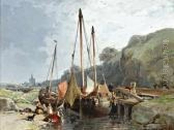 Lavandieres Et Bateaux De Peche Ennormandie - view 1
