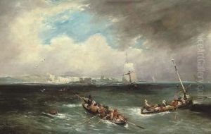 Rowing Out From The Shore by Jules Achille-Noel